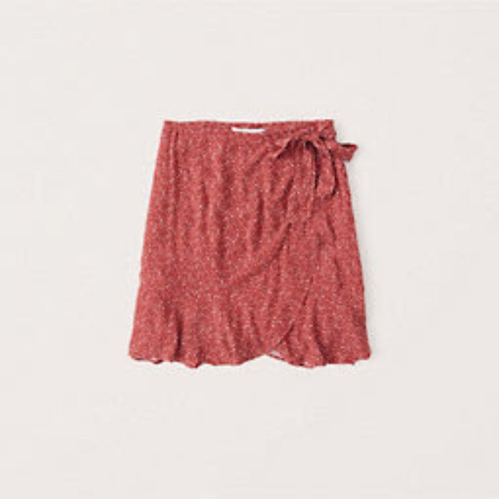Abercrombie & Fitch Ruffle Wrap Mini Skirt